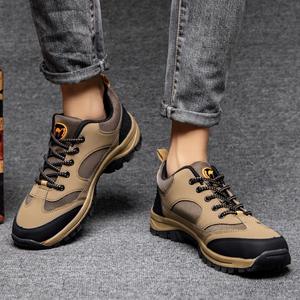 Sepatu Hiking Outdoor Ukuran Besar untuk Pria, Anti Selip, Tahan Air, Bagian Atas Berbahan Jaring Bernapas, Model Tali, untuk Trekking dan Berjalan - Product Image 3