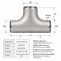 Sistem Perlindungan Kebakaran Galvanis Celup Panas Langsung dari Pabrik, Sambungan Las Baja Karbon ASME B16.9 SCH40 Ujung Beralur Equal Tee