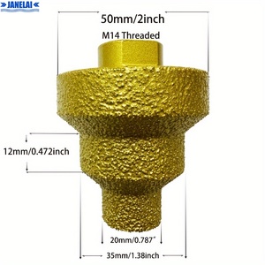 Escariador Cónico <span class=keywords><strong>Multicapa</strong></span> con Recubrimiento de Diamante Janelai, Broca de Bisel de 20-35-50 mm con Rosca M14 - Product Image 2