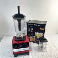 Mixeur Commercial Robuste 2-en-1 4500W, Robot Culinaire, Broyeur à Glace, Machine à Smoothies, Moulin à Sec, Vitesse Réglable, Mixeur de Cuisine