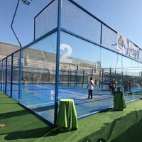 Lapangan Padel Panoramic QJIN Berkualitas Tinggi, Stabilitas Tinggi, Kaca Tempered 12mm, Harga Hemat, Harga Pabrik