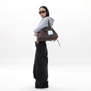 Sac fourre-tout en daim grande capacité pour femme, sac de navetteur haut de gamme, sac à main tendance coréen, sac à bandoulière croisé - Product Image 3