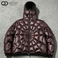 Veste matelassée hydrochromique personnalisée pour homme, streetwear, couleur changeante réactive à l'eau, broderie, veste à capuche matelassée, OEM