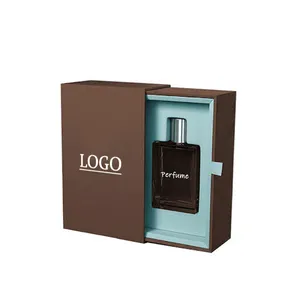 Caixa de empaque para perfume, caixa de papel deslizante com logotipo personalizado, gaveta de luxo para cosméticos, caixa de presente para presente, ideal para embalagens de perfume