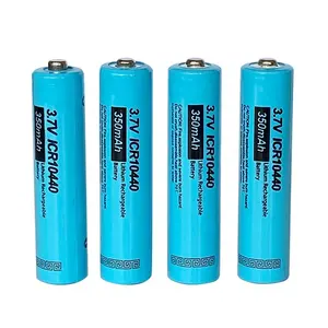 Оптовая продажа, литиевая батарея AAA icr 10440, 3,7 в, 350 мАч, 320 мАч для налобного фонаря