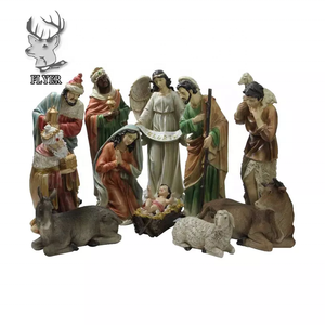 Vente en gros d'église pour la maison, décoration extérieure, grande statue de la Nativité en résine pour le <span class=keywords><strong>Christ</strong></span> religieux, sculpture en fibre de verre grandeur nature - Product Image 3