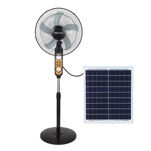 Solar Fan Solar Powered AC <b>Rechargeable</b> Fan Price Cheap Stand Solar Fan Lithium Battery SF-218 Solar Fan With <b>Led</b> <b>Light</b> - Product Image 1