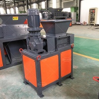 Déchiqueteuse double à petite échelle pour atelier de recyclage, mini-déchiqueteuse durable, haute efficacité, faible consommation d'énergie, puissance 22 kW, simple d'utilisation