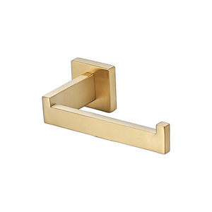 Nouveau design moderne noir pour accessoires de salle de bain, <span class=keywords><strong>porte</strong></span>-serviettes en <span class=keywords><strong>papier</strong></span> hygiénique carré en acier inoxydable <span class=keywords><strong>avec</strong></span> étagère de rangement - Product Image 4