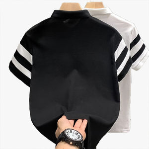 Nouvelle Collection Été 2026 – Polo Homme Tendance Haut de Gamme Décontracté à Rayures et Col Revers - Product Image 3