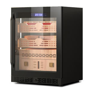 NE-191-8 Built in Auto-defog Single Glass Door Display Cigar Humidor Humidity Control Cedar Liner 500 Cigar Cabinet - Product Image 2