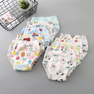 Pañal de algodón lavable de 6 capas para bebé, pantalones de inodoro impermeables, pantalones de entrenamiento para bebé - Product Image 1