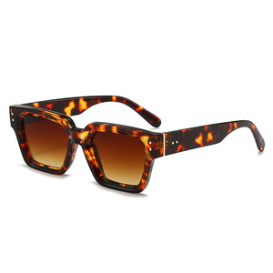 卸売ファッションスクエア厚いフレーム女性シェードサングラスロゴカスタム - Product Image 3