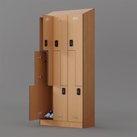 Cartmay Z Door Casiers à serrure numérique en bois Hpl Armoire de rangement de bagages étanche pour l'école