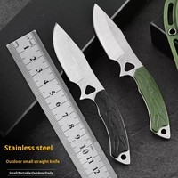 Reise begleiter Kleines Mehrzweck-Überlebens messer EDC Tactical Camping Halskette Taschen messer mit Scheide