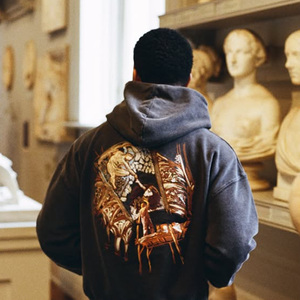 <span class=keywords><strong>Felpa</strong></span> con Cappuccio <span class=keywords><strong>Oversize</strong></span> Personalizzata con Etichetta Privata, Stampa Digitale Grafica, Zip Intera, <span class=keywords><strong>Grigia</strong></span>, Stile Streetwear di Alta Gamma in Cotone Terry Lavato - Product Image 5