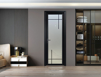Porte battante moderne en alliage d'aluminium à double vitrage avec finition de surface, prix Philippines, design