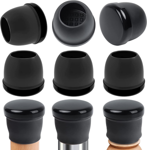Petites protections de pieds de chaise pour sols en bois dur, capuchons ronds en silicone avec patins en feutre pour 15-25 pouces °   Jambes inclinées - Product Image 3