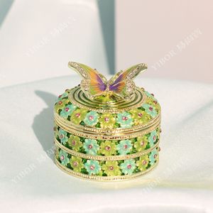 Promotion émail bibelot boîte à bijoux pour la décoration de la maison charmant porte-bijoux pour enfants petite boîte en métal - Product Image 2