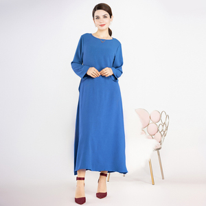 Ramadan Eid abito da preghiera tinta unita abito Hijab turco abito Abaya musulmano Dubai abbigliamento islamico sciolto <span class=keywords><strong>abiti</strong></span> modesti da donna - Product Image 3