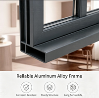 Fenêtre coulissante panoramique en alliage d'aluminium, à cadre fin minimaliste, à rupture de pont thermique, grande taille, écoénergétique, conforme à la norme australienne AS2047
