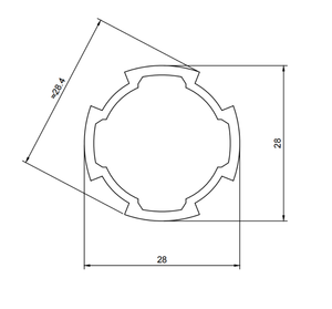 Tuyaux d'extrusion carrés ronds de <span class=keywords><strong>tube</strong></span> maigre d'alliage d'<span class=keywords><strong>aluminium</strong></span> de D28mm en gros pour le système d'assemblage automatisé - Product Image 3