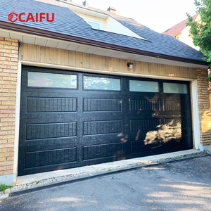 Portes de <span class=keywords><strong>garage</strong></span> automatiques sectionnelles en aluminium noir isolées pour maisons, résidences et portails commerciaux - Product Image 6
