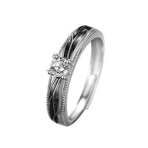 Bague de fiançailles pour femme F1053 Wings Design avec zircone cubique de laboratoire, sertie de pierres rondes, bagues tendance - Product Image 2