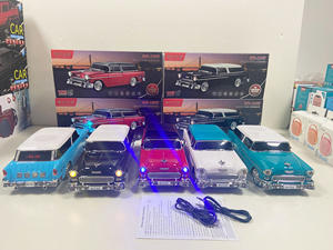 WS-1955 10W classico <span class=keywords><strong>Design</strong></span> auto d'epoca Wireless da tavolo Party BT portatile FM <span class=keywords><strong>Radio</strong></span> TF FM AUX USB BT Blue Tooth Speaker - Product Image 4