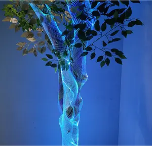 Förderung pmma Kunststoff Glasfaser variable Farbe Licht LED Glasfaser Mesh Licht Für Decke und Baum dekorativ