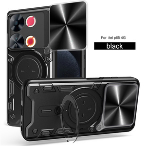 Étuis de téléphone anti-gravité avec béquille rotative <span class=keywords><strong>et</strong></span> fenêtre coulissante Lichicase pour Itel A100C Accessoires mobiles - Product Image 1