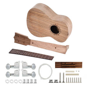 Ukelele Semiterminado de 23 Pulgadas, Ukelele de 26 Pulgadas, Madera de Caballo con Motas, Kit de Ukelele para Armar - Product Image 2