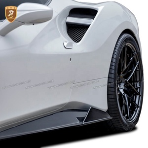Jupes latérales en fibre de carbone style Vors pour 488 FER167, kit carrosserie latérale aérodynamique léger, jupes latérales de course en fibre de carbone style Vors - Product Image 5