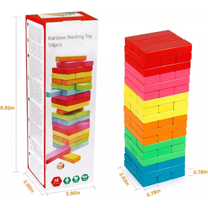 <span class=keywords><strong>Juego</strong></span> <span class=keywords><strong>de</strong></span> 54 Bloques <span class=keywords><strong>de</strong></span> Madera Educativos, <span class=keywords><strong>Juego</strong></span> <span class=keywords><strong>de</strong></span> Apilamiento, <span class=keywords><strong>Juego</strong></span> <span class=keywords><strong>de</strong></span> <span class=keywords><strong>Mesa</strong></span> Interactivo para Interiores, <span class=keywords><strong>Jenga</strong></span>, Torre <span class=keywords><strong>de</strong></span> Bloques <span class=keywords><strong>de</strong></span> Madera Ecológica Colorida - Product Image 2