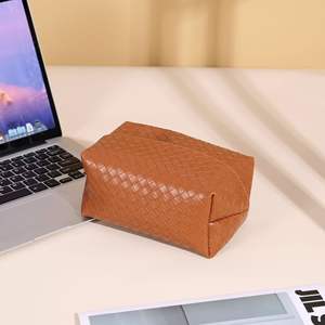 กล่องกระดาษทิชชูหนังแบบพกพากันน้ำอเนกประสงค์สำหรับบ้านรถห้องน้ำดีไซน์มีสไตล์ - Product Image 2