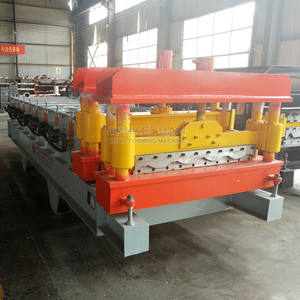 CE規格ガラス張りタイル金属製造ロールシート屋根材ロール成形機 - Product Image 2