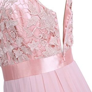 Nuovo Arrivo Abito da Sera Elegante da Donna in Chiffon Ricamato Senza Maniche Lungo fino a Terra Abito da <span class=keywords><strong>Damigella</strong></span> - Product Image 5