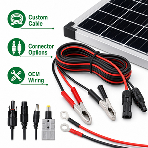 Kit de panneaux solaires monocristallins 50W <span class=keywords><strong>12V</strong></span> en gros, panneaux solaires de petite taille 10W 30W 50W 80W 100W avec câble personnalisé et contrôleur en option - Product Image 3