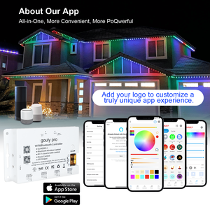 Ứng dụng thông minh kiểm soát vĩnh viễn ngoài trời <span class=keywords><strong>LED</strong></span> Pixel Lights 24V RGBW với nhôm theo dõi hệ thống IP68 cho Giáng sinh kỳ nghỉ chiếu sáng - Product Image 5