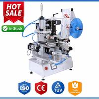 Machine d'étiquetage de bouteilles semi-automatique électrique BASEPIN avec moteur PLC, haute productivité, étiqueteuse multifonctionnelle