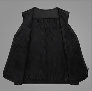 Gilet giornalista personalizzato uomo Multi-tasca cerniera senza maniche fotografo Utility di pesca per uomo e donna Unisex - Product Image 2