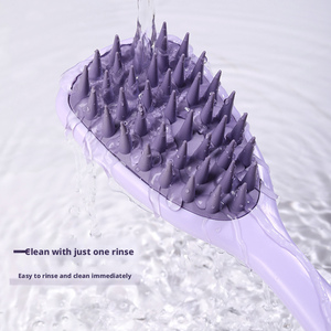 Brosse à shampooing en silicone à long manche pour le lavage des cheveux et le massage du cuir chevelu, vente en gros - Product Image 2