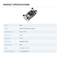 Module de capteur de mouvement PIR AM412 3,3V 5V, détecteur de présence humaine basse consommation pour Arduino, éclairage intelligent, alarme de sécurité