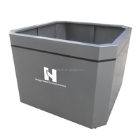 Pots de jardin d'extérieur carrés en acier avec revêtement en poudre, jardinières, pots à fleurs d'extérieur, boîtes métalliques pour fleurs, pots pour la maison
