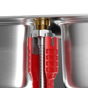 Outil de <span class=keywords><strong>plomberie</strong></span> multifonction Poignée antidérapante pour l'installateur de robinets et d'éviers Clé pour les outils d'installation et d'entretien - Product Image 5