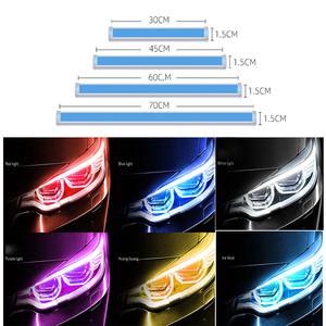 Đèn LED chạy ban ngày dạng dải silicon mềm, chống nước, 30CM 45CM 60CM, đổi màu tuần tự từ hổ phách sang trắng - Product Image 2