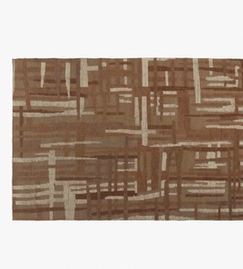 Alfombra Rectangular de Lana de Nueva Zelanda Anudada a Mano, Ecológica y Duradera, Diseño Abstracto de Laberinto, Ideal para Regalo de Inauguración - Product Image 2