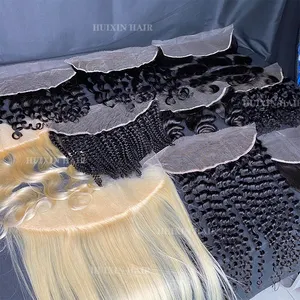 wholesale cheap 5x5 13x4 HD lace closure and frontal raw unprocessed vrigin human hair extension natural black frontal