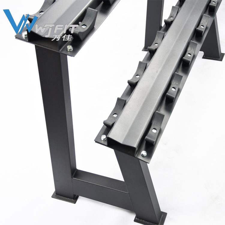 Double-layer dumbbell rack sturdy and durable strength fitness accessories can put 10 pairs