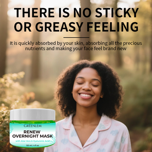 Mascarilla Nocturna de <span class=keywords><strong>Aloe</strong></span> Vera y Té Verde - Gel Nocturno Calmante e Hidratante con Beneficios Revitalizantes para una Piel Calmada, Tersa y Refrescada - Product Image 6